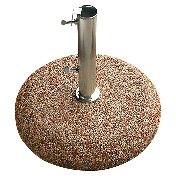 Betonski stalak od šljunka (31 kg, Promjer: 50 cm, Bijela/crvena, Bez ručke)