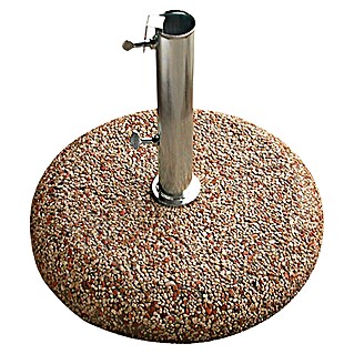 Betonski stalak od šljunka (31 kg, Promjer: 50 cm, Bijelo-crvene boje, Bez ručke)