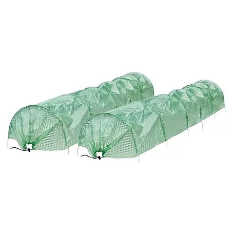 ECD Germany  Gewächshaus Gewächshaustunnel 3 m Transparent/Grün