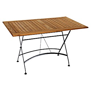 Sunfun Moni Mesa de jardín (L x An x Al: 125 x 75 x 75 cm, Acacia, Rectangular, Natural)