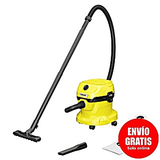 Kärcher Aspirador en seco y húmedo eléctrico WD 2 Plus (1.000 W, Volumen de recipiente: 12 l, Con bolsa)