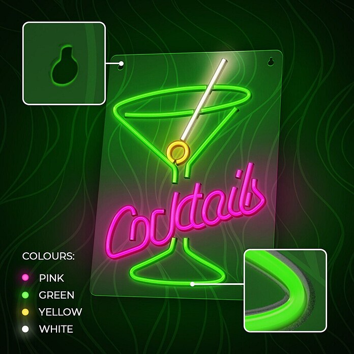 Lámpara LED decorativa Cocktail (4,25 W, Cocktail, An x Al: 41,8 x 30 cm) | BAUHAUS