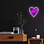 Lámpara LED decorativa Corazón (Blanco/Morado, Corazón, An x Al: 15 x 29 cm) | BAUHAUS