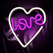 Lámpara LED decorativa Corazón (Blanco/Morado, Corazón, An x Al: 15 x 29 cm) | BAUHAUS