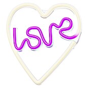 Lámpara LED decorativa Corazón (Blanco/Morado, Corazón, An x Al: 15 x 29 cm) | BAUHAUS