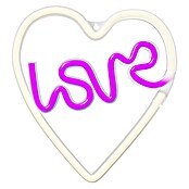 Lámpara LED decorativa Corazón (Blanco/Morado, Corazón, An x Al: 15 x 29 cm) | BAUHAUS