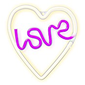 Lámpara LED decorativa Corazón (Blanco/Morado, Corazón, An x Al: 15 x 29 cm) | BAUHAUS
