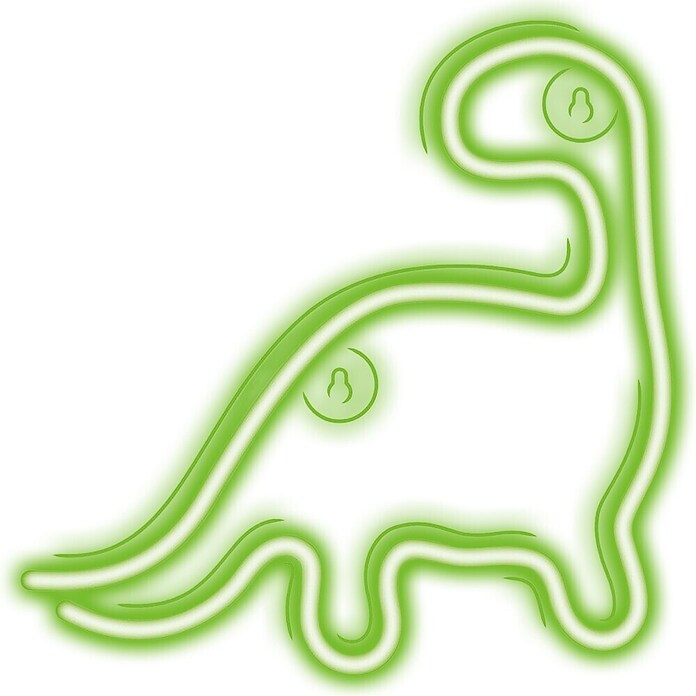 Lámpara LED decorativa Dino (Verde, Dinosaurio, An x Al: 24,5 x 23,5 mm) | BAUHAUS