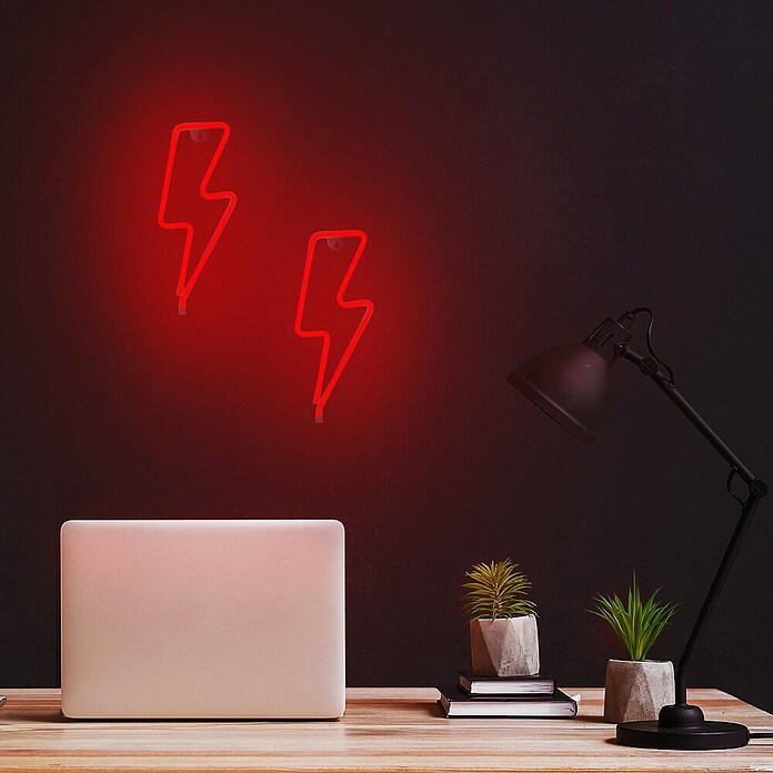 Lámpara LED decorativa Rayo Rojo (1,32 W, Blanco, Rayo Rojo, An x Al: 13 x 34 cm) | BAUHAUS