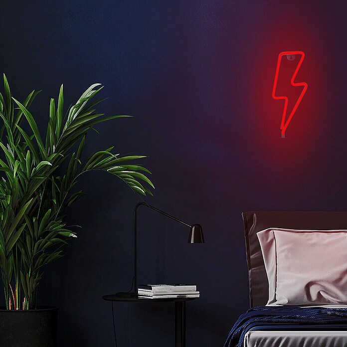 Lámpara LED decorativa Rayo Rojo (1,32 W, Blanco, Rayo Rojo, An x Al: 13 x 34 cm) | BAUHAUS
