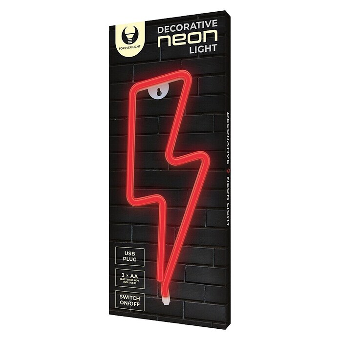 Lámpara LED decorativa Rayo Rojo (1,32 W, Blanco, Rayo Rojo, An x Al: 13 x 34 cm) | BAUHAUS