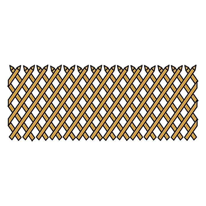 Joda Jägerzaun - 250 x 80 cm - Ein dekorativer Lattenzaun, ideal zur Abgrenzung und Verschönerung Ihres Gartens. Natürliche Optik mit präziser Verarbeitung.