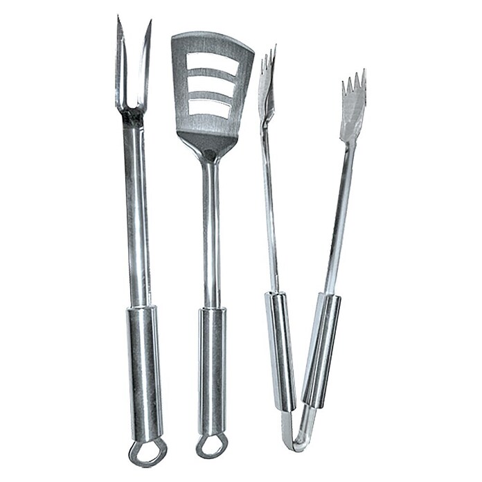 Grillstar Utensilios para barbacoa (3 piezas, Acero inoxidable)