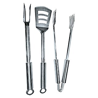 Grillstar Utensilios para barbacoa (3 pzs., Acero inoxidable)