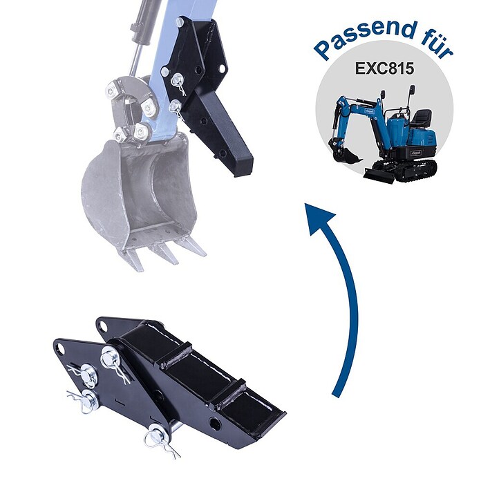 Scheppach Minibagger EXC815 inkl. XXL Zubehör-Set (6,3 kW, Benzin, Auslegerschwenkbereich: -70 ° - 70 °) | BAUHAUS