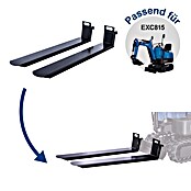 Scheppach Minibagger EXC815 inkl. XXL Zubehör-Set (6,3 kW, Benzin, Auslegerschwenkbereich: -70 ° - 70 °) | BAUHAUS