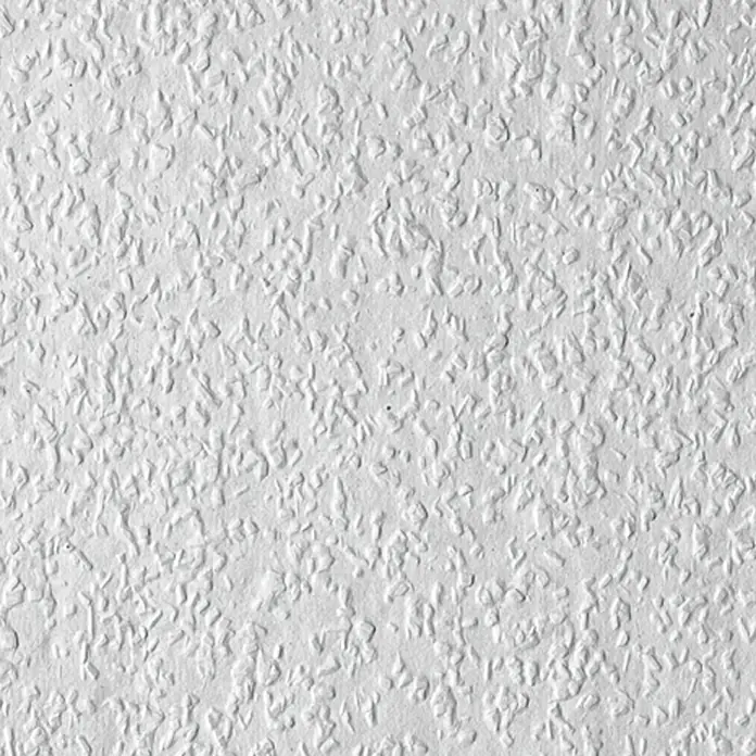 Erfurt Avantgarde Raufasertapete - Weiß, Korngröße: Grob, 20 x 0,53 m - Eine Nahaufnahme einer weißen, strukturierten Wand mit unregelmäßigem, körnigem Muster, ideal für Texturen.