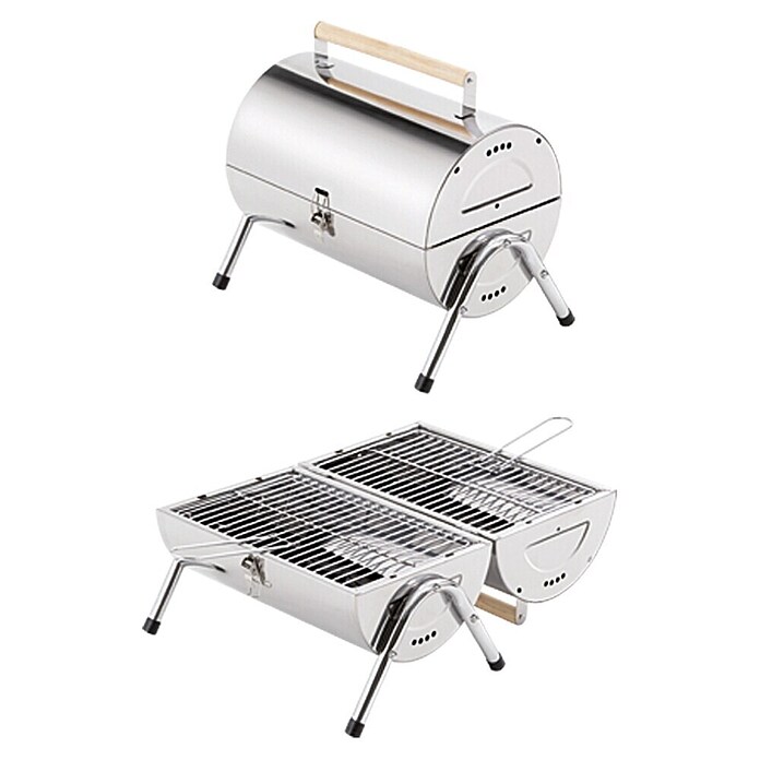 Grillstar Barbacoa de sobremesa Dallas (Superficie parrilla: 2 x 34 x 22 cm, Plateado)
