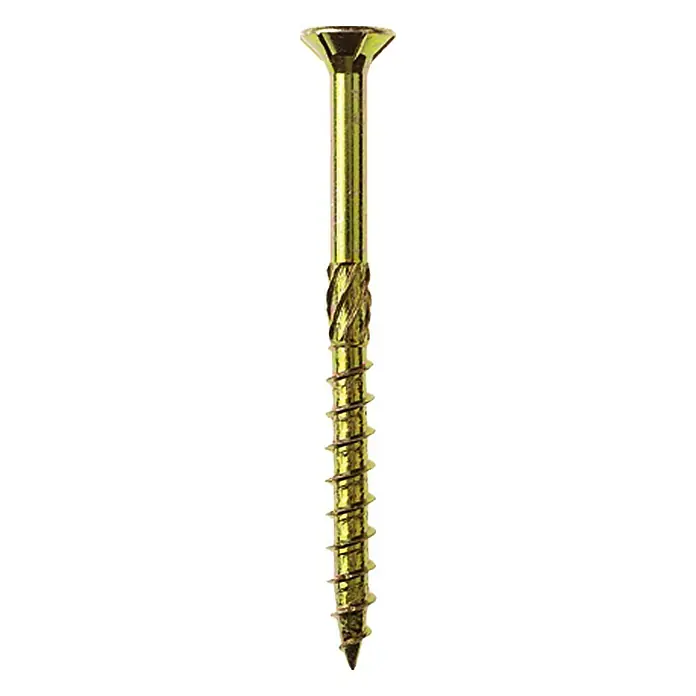 Profi Depot Holzbauschraube TX - Senkkopf, TX für TORX-Antriebe, 25 Stk., Ø x L: 8 x 300 mm - Gelbe Holzschraube mit Senkkopf und Gewinde für Holzverbindungen im Bauwesen und Heimwerken.