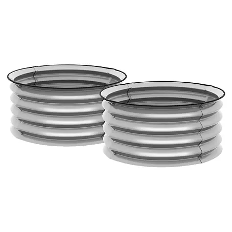 SONNENH  Hochbeet modulares 2er-Set, rund