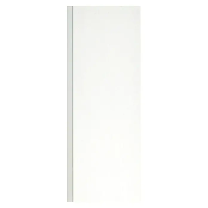 Wandpaneel Struktura weiß - 1.300 x 202 x 10 mm - Eine schlichte, weiße Tür mit klaren Linien und minimalistischem Design, ideal für moderne Innenräume. Die Tür bietet eine saubere Ästhetik.