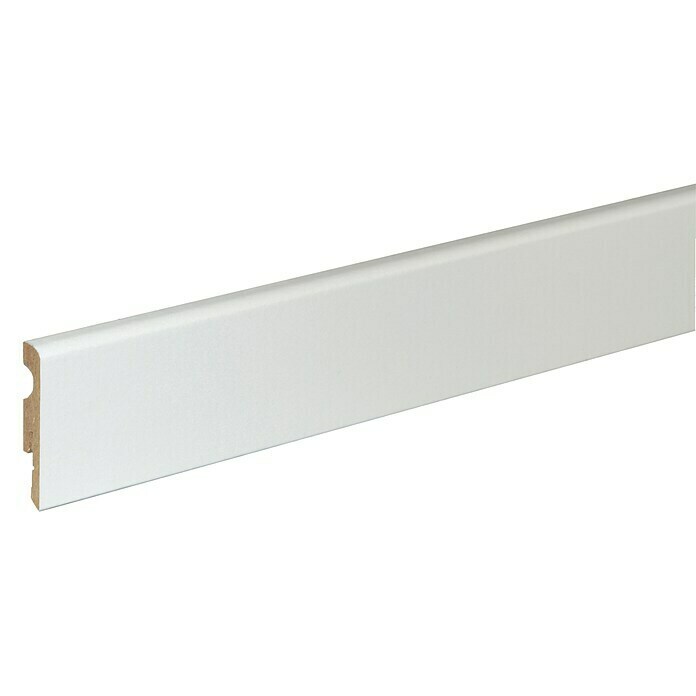 Sockelleiste FU07L (Weiß, 2,4 m x 10 mm x 58 mm)