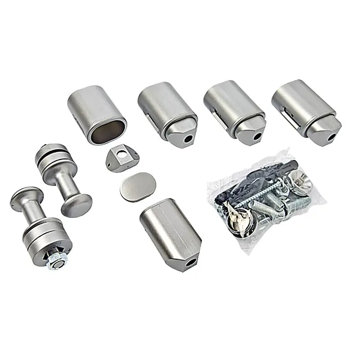 Badheizkörper-Befestigung - Passend für: Admiral Badheizkörper Tokio, Chrom Effekt - Produkt-Set: Silberfarbene Befestigungselemente für eine sichere und stilvolle Wandmontage von Schildern oder Glasplatten.