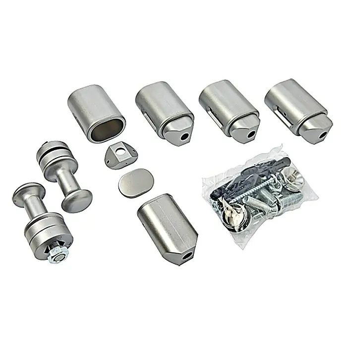 Badheizkörper-Befestigung - Passend für: Admiral Badheizkörper Tokio, Chrom Effekt - Produkt-Set: Silberfarbene Befestigungselemente für eine sichere und stilvolle Wandmontage von Schildern oder Glasplatten.