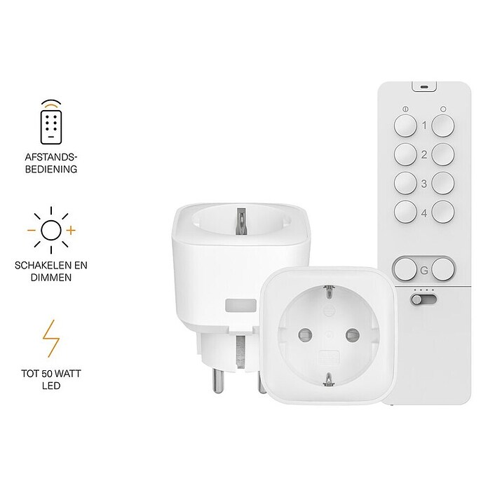 KlikAanKlikUit Dimmer Set ACC2-250RN (Wit, Afstandsbediening) | BAUHAUS
