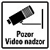 Nalepka s simbolom Pozor Video nadzor 