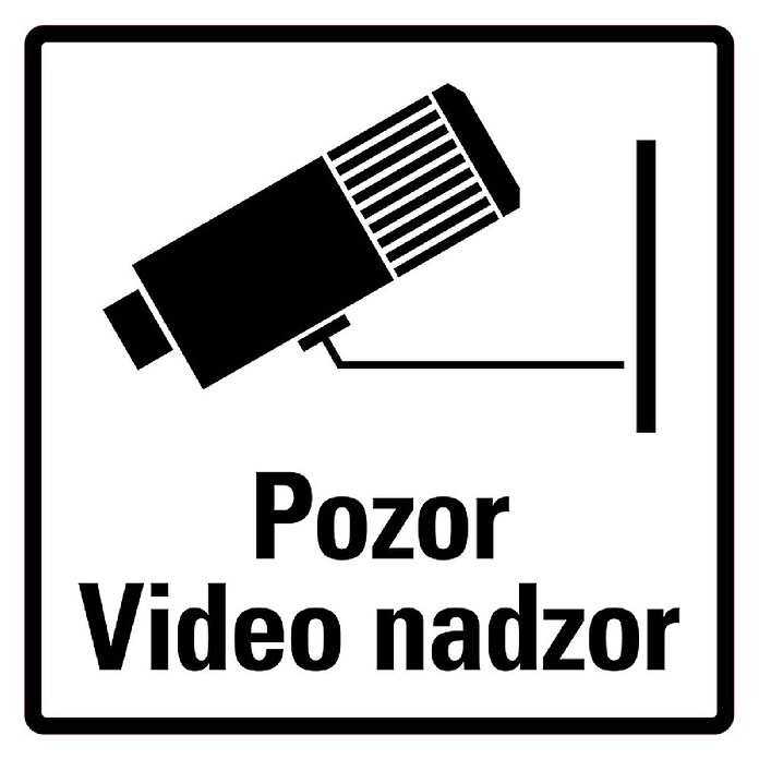 Nalepka s simbolom Pozor Video nadzor  (140 x 140 mm) | 1360 - Schildershop und Hausnummern | AAHG - Sicherheit Sonstiges | AAH - Sicherheit | AA - Eisenwaren | A - Eisenwaren | BAUHAUS