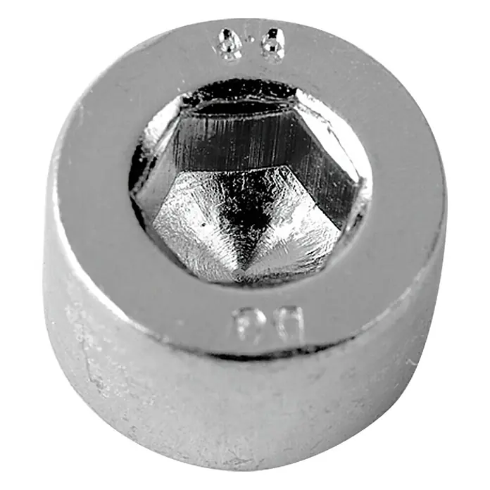 Profi Depot Innensechskantschraube VZ - Ø x L: 10 x 30 mm, 50 Stk., Verzinkt - Nahaufnahme einer glänzenden Innensechskantschraube aus Metall, ideal für Maschinenbau und Befestigungen aller Art.