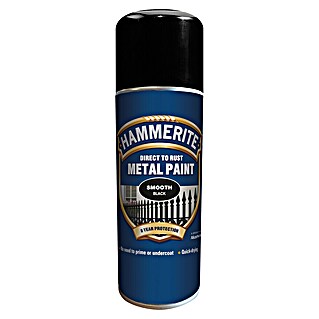 Hammerite Pršilni lak Smooth (Črna, Sijaj, 400 ml)