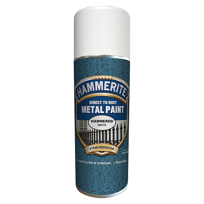 Hammerite Pršilni lak  (Bela, Sijaj, 400 ml) | 5978 - Spray KH-Lacke farbig | HADM - Lackspray | HAD - Farben | HA - Farben | H - Innendeko/Farben | BAUHAUS
