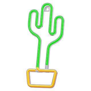 Lámpara LED decorativa Cactus (Verde/Naranja, Cactus, An x Al: 14 x 33 cm)