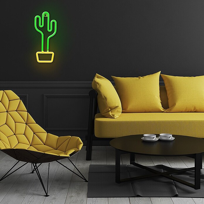 Lámpara LED decorativa Cactus (Verde/Naranja, Cactus, An x Al: 14 x 33 cm) | BAUHAUS