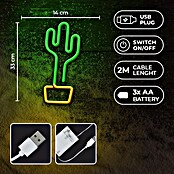 Lámpara LED decorativa Cactus (Verde/Naranja, Cactus, An x Al: 14 x 33 cm) | BAUHAUS