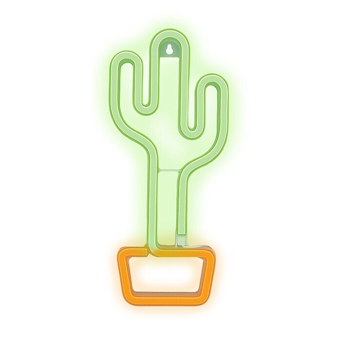 Lámpara LED decorativa Cactus (Verde/Naranja, Cactus, An x Al: 14 x 33 cm) | BAUHAUS