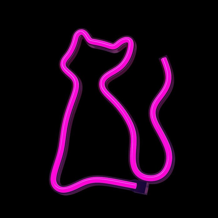 Lámpara LED decorativa Gato Rosa (Gato Rosa, An x Al: 17 x 23,5 cm) | BAUHAUS