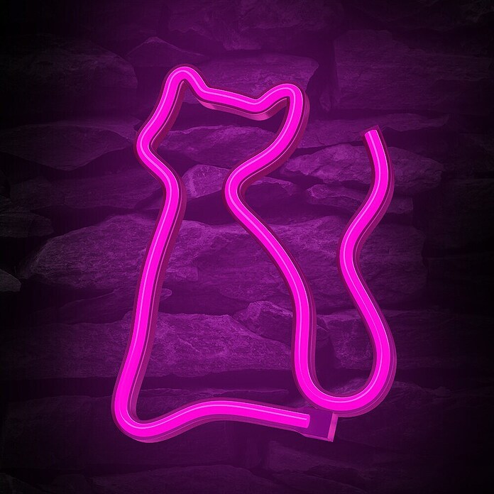 Lámpara LED decorativa Gato Rosa (Gato Rosa, An x Al: 17 x 23,5 cm) | BAUHAUS