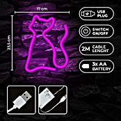 Lámpara LED decorativa Gato Rosa (Gato Rosa, An x Al: 17 x 23,5 cm) | BAUHAUS