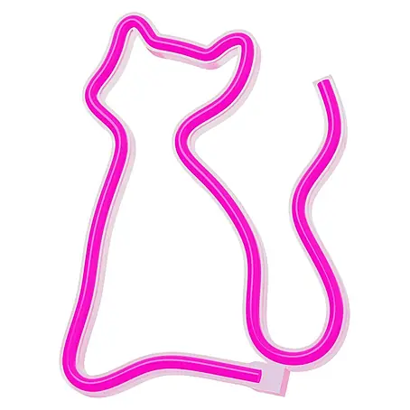 Lámpara LED decorativa Gato Rosa