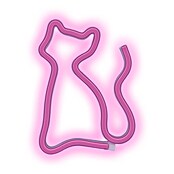 Lámpara LED decorativa Gato Rosa (Gato Rosa, An x Al: 17 x 23,5 cm) | BAUHAUS
