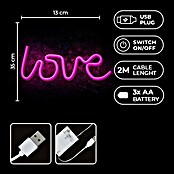 Lámpara LED decorativa Love Rosa (Rosa, Love Rosa, An x Al: 35 x 13 cm) | BAUHAUS