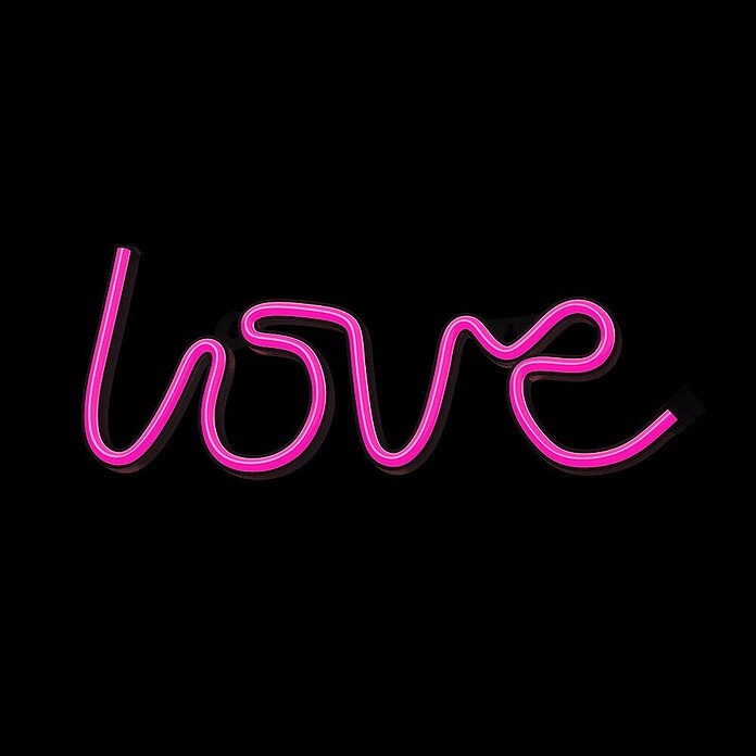 Lámpara LED decorativa Love Rosa (Rosa, Love Rosa, An x Al: 35 x 13 cm) | BAUHAUS