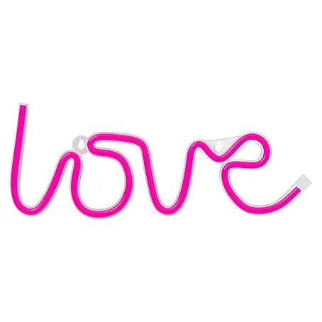 Lámpara LED decorativa Love Rosa