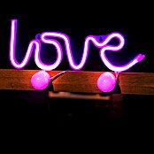 Lámpara LED decorativa Love Rosa (Rosa, Love Rosa, An x Al: 35 x 13 cm) | BAUHAUS