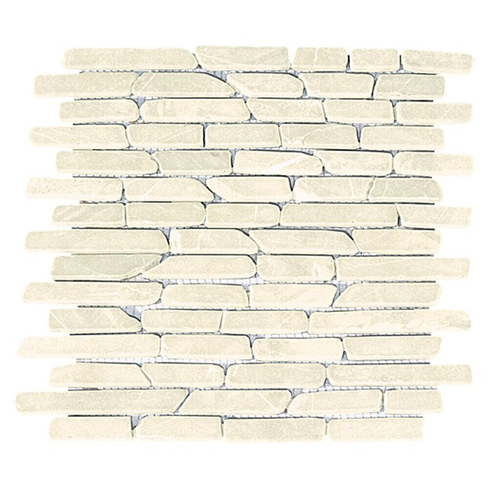 Mozaïektegel Brique (29,5 x 28 cm, Wit, Mat)