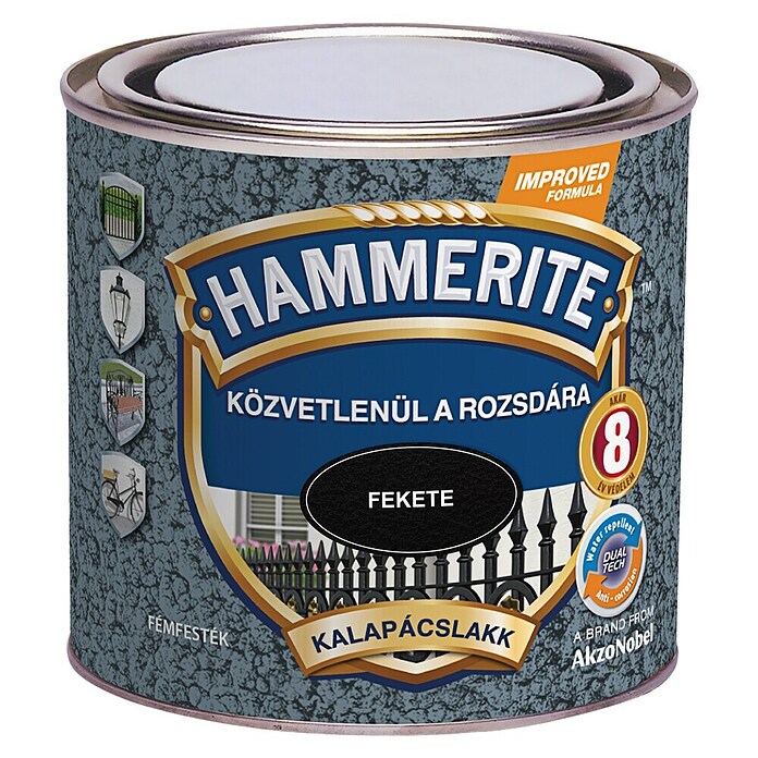 Hammerite Efekt lak Effect  (Črna, Sijaj, 0,25 l, Na osnovi topil) | 5966 - KH-Seidenmattlacke farbig | HADL - Lacke | HAD - Farben | HA - Farben | H - Innendeko/Farben | BAUHAUS