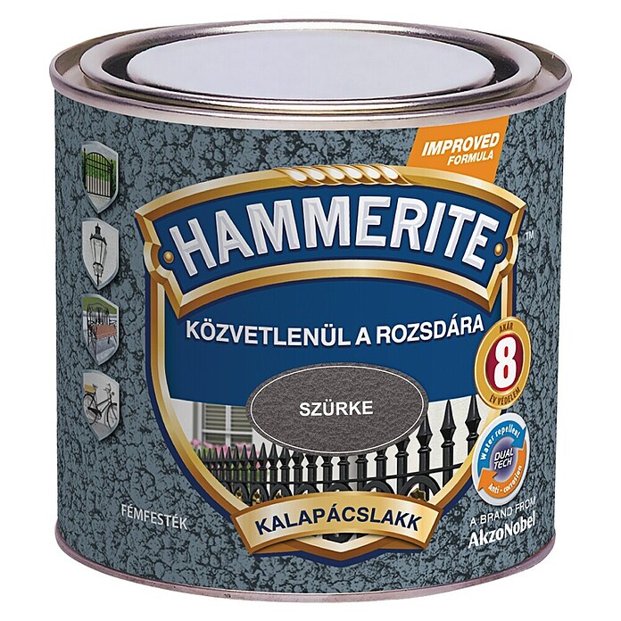Hammerite Efekt lak Effect  (Siva, Sijaj, 0,25 l, Na osnovi topil) | 5966 - KH-Seidenmattlacke farbig | HADL - Lacke | HAD - Farben | HA - Farben | H - Innendeko/Farben | BAUHAUS